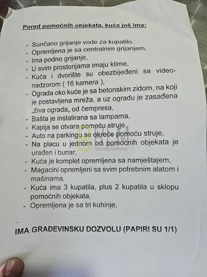 Sale, house, 500m², Bjeliši, Bar