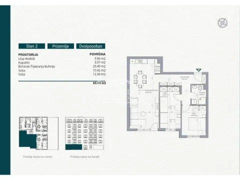Prodaja, dvosoban stan, 66m², Bežanija, Beograd - image 2