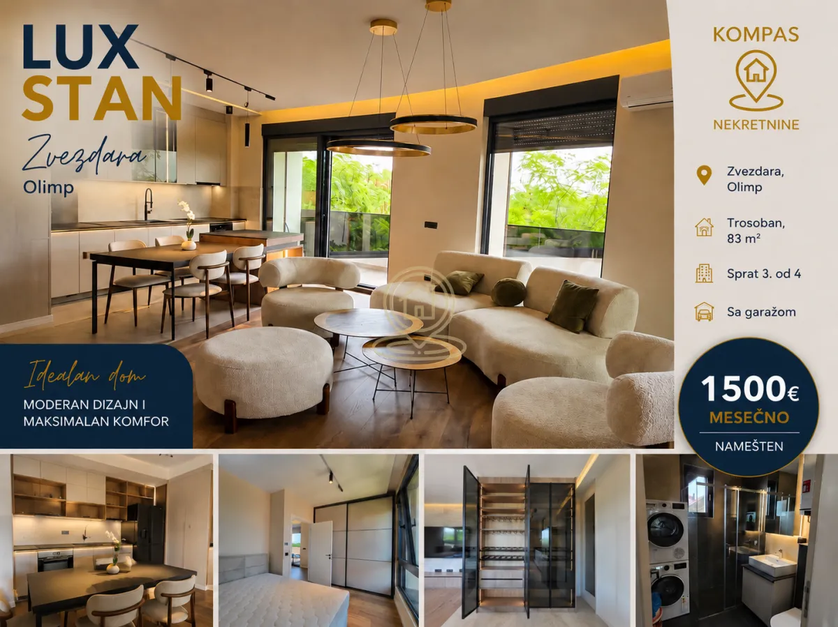 Izdavanje, trosoban stan, 83m², Olimp, Zvezdara Sve Podlokacije