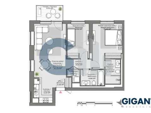 Prodaja, trosoban stan, 77m², Savski Venac, Beograd - image 1