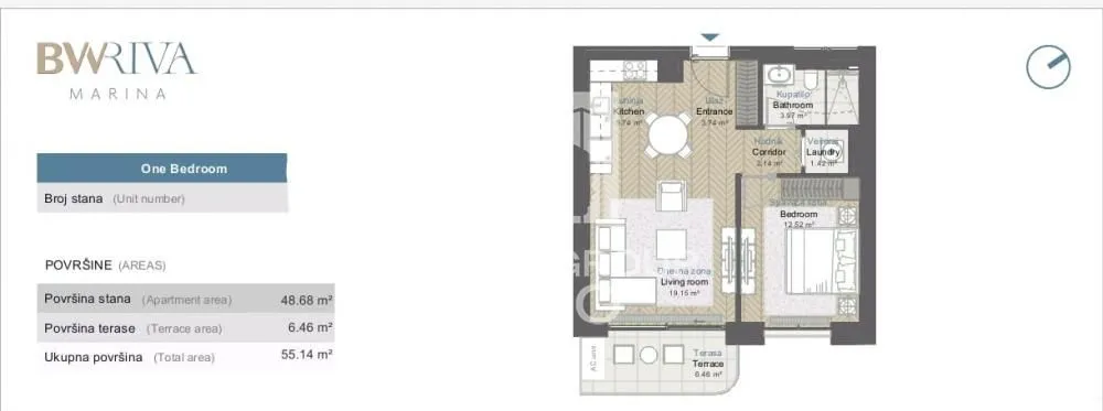 Prodaja, dvosoban stan, 55m², Savski Venac, Beograd