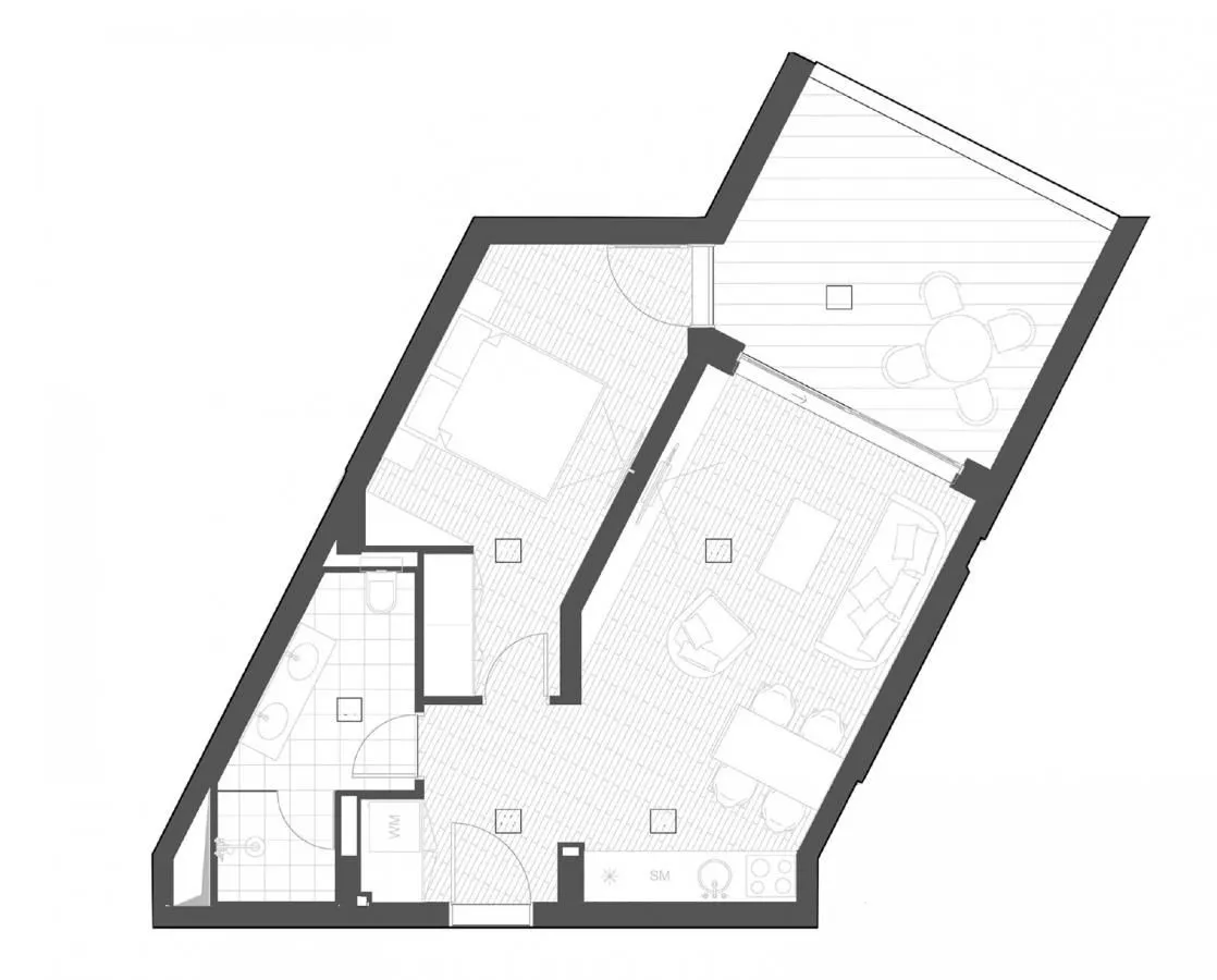 Sale, one bedroom apartment, 59m², Bečići, Budva