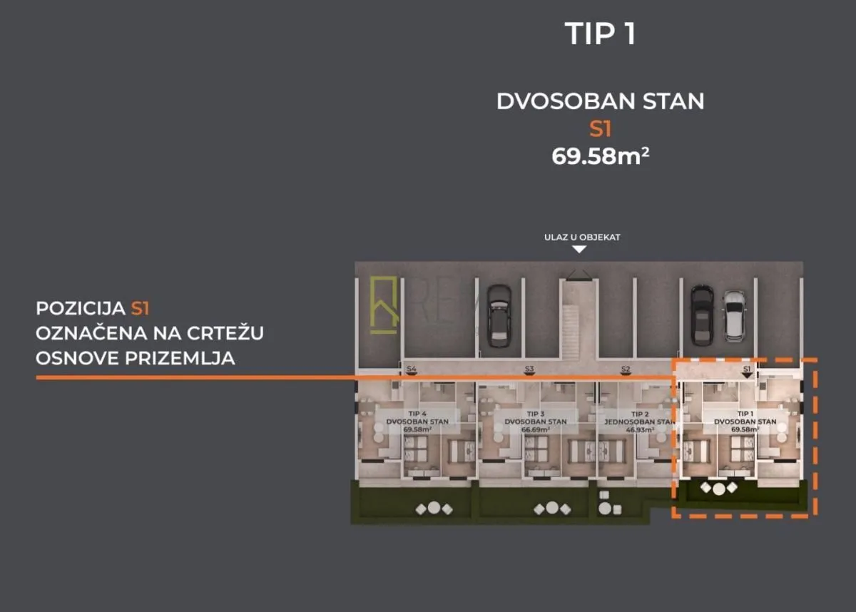 Prodaja, dvosoban stan, 70m², Donja Gorica, Podgorica