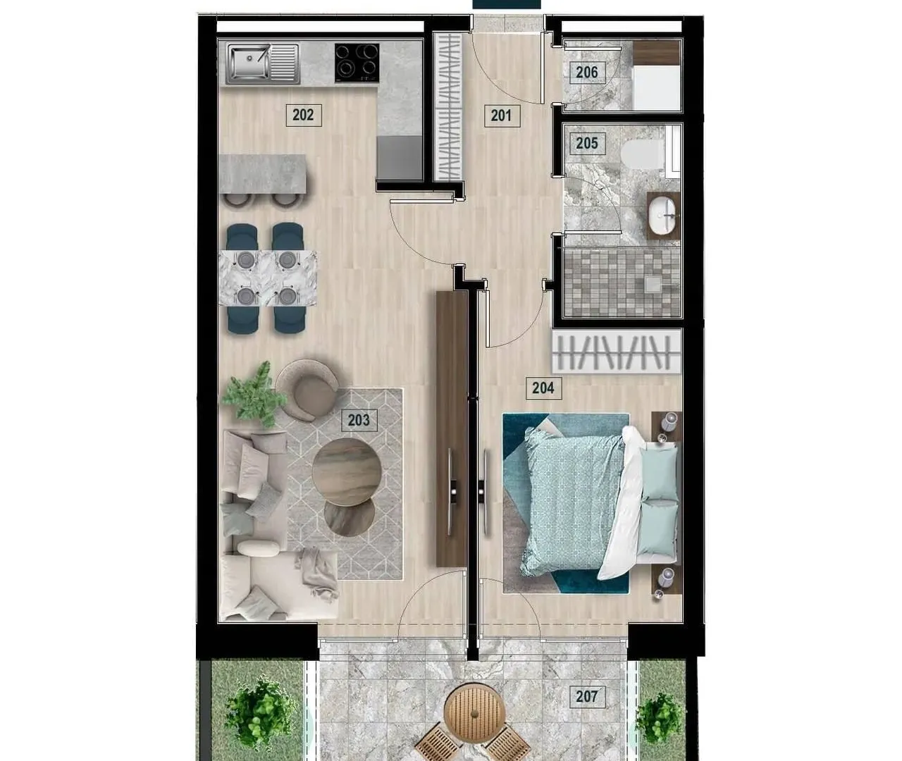 Prodaja, dvosoban stan, 50m², Centar, Bar