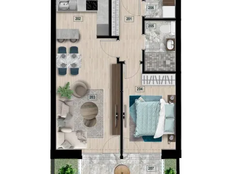 Prodaja, dvosoban stan, 50m², Centar, Bar - image 3