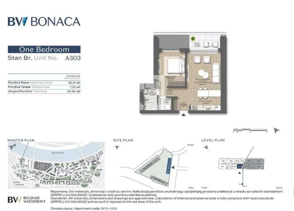 Prodaja, dvosoban stan, 64m², Savski Venac, Beograd
