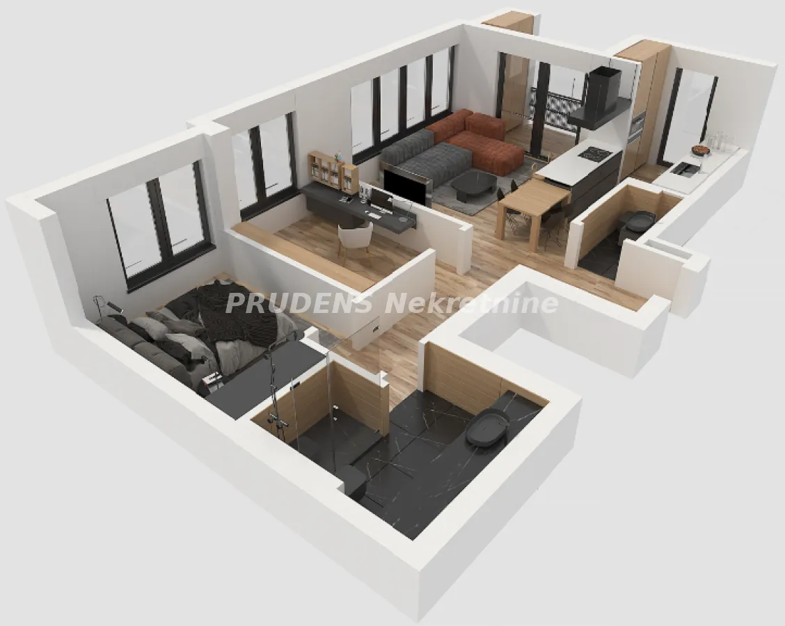 Prodaja, dvosoban stan, 47m², Banovo Brdo, Beograd