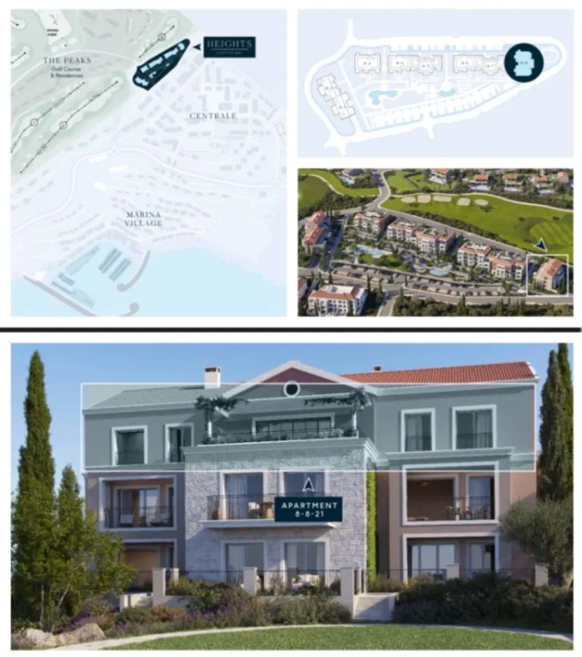 Prodaja, dvosoban stan, Luštica Bay, Tivat