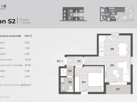 Sale, one bedroom apartment, 48m², Dumidran, Tivat - image 7