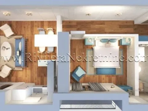 Sale, one bedroom apartment, 49m², Risan, Kotor - image 8