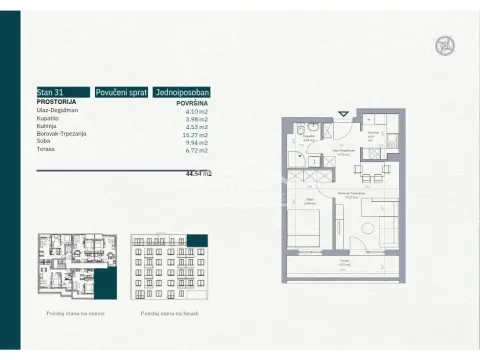 Sale, one bedroom apartment, 45m², Bežanija, Beograd - image 7