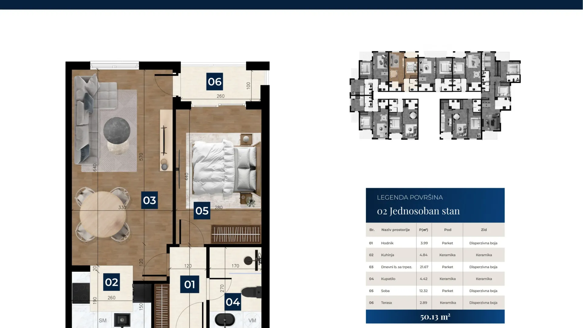 Prodaja, jednosoban stan, 46m², Zabjelo, Podgorica