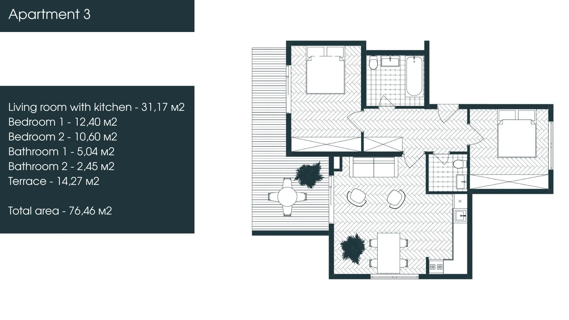 Prodaja, dvosoban stan, 62m², Donja Lastva, Tivat