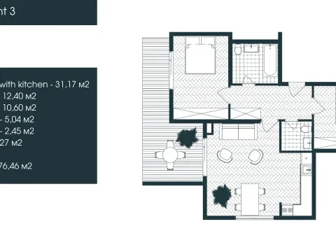 Prodaja, dvosoban stan, 62m², Donja Lastva, Tivat - image 10