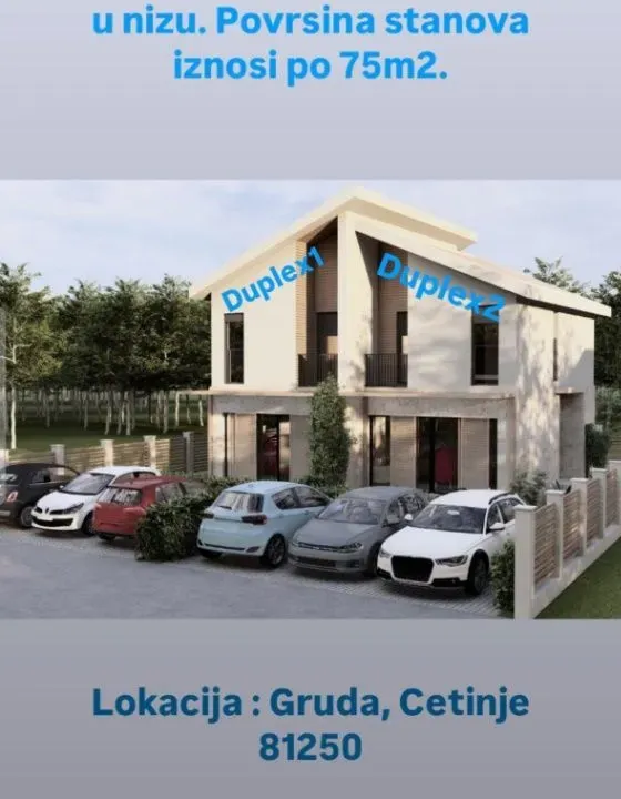 Prodaja, dvosoban stan, 75m², Gruda, Cetinje