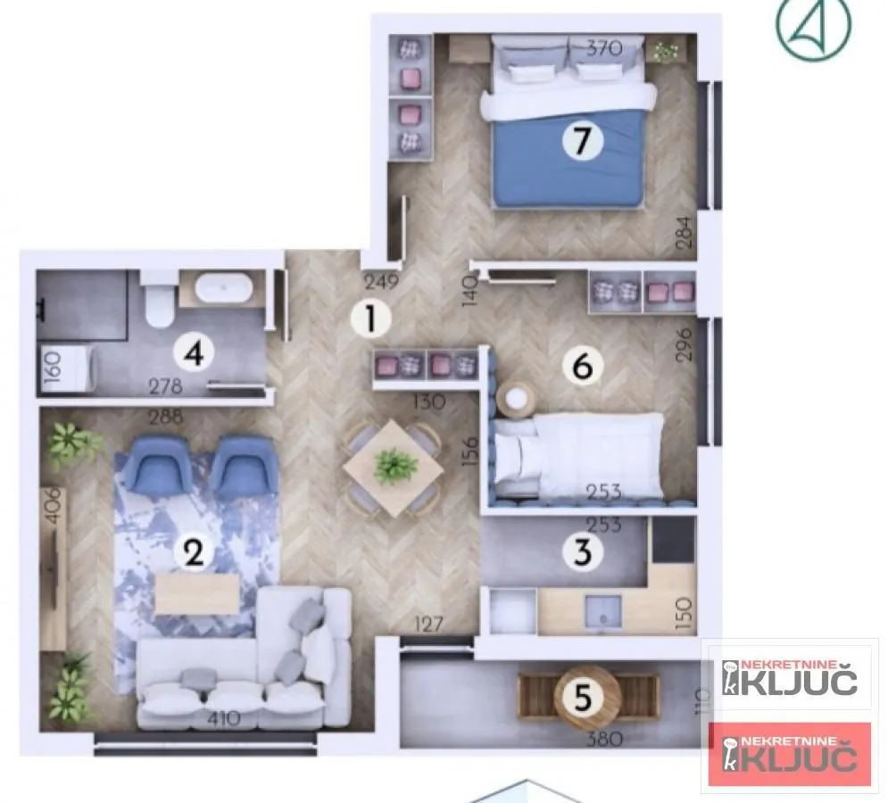 Prodaja, dvosoban stan, 54m², Adice, Novi Sad Sve Podlokacije