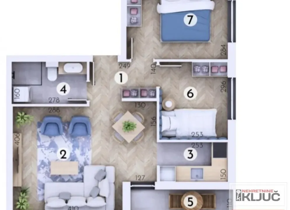 Sale, two bedroom apartment, 54m², Adice, Novi Sad Sve Podlokacije