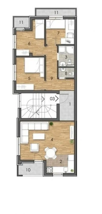 Prodaja, četvorosoban stan, 80m², Sremska Kamenica, Petrovaradin