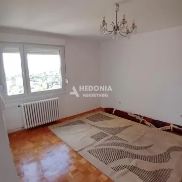 Empty room with parquet flooring, a window, and a chandelier. - image 4