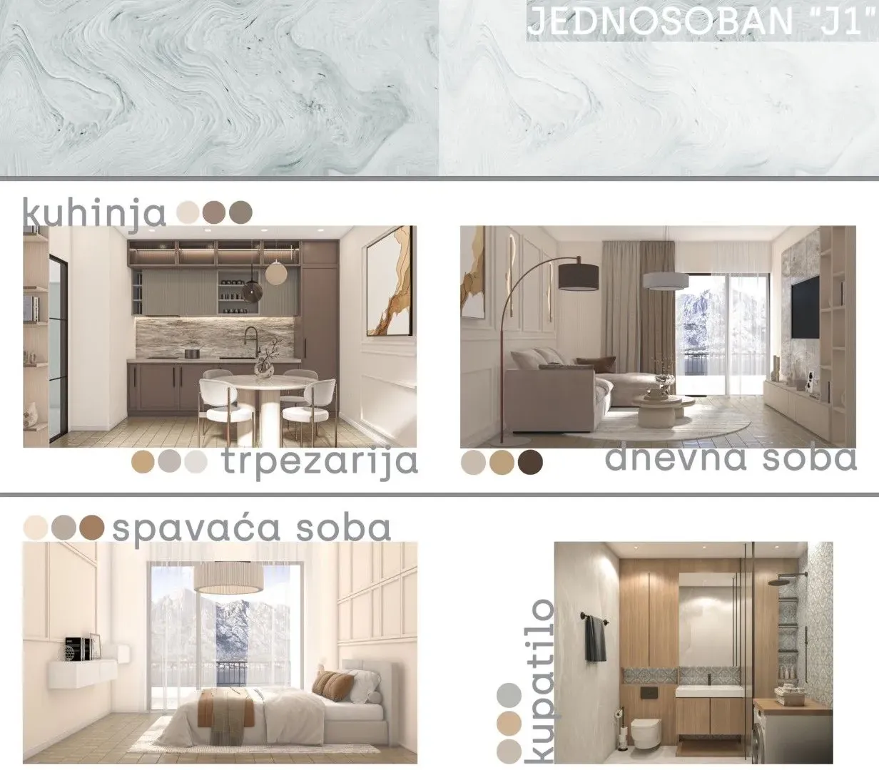 Sale, one bedroom apartment, 54m², Muo, Kotor