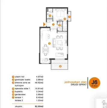 Prodaja, dvosoban stan, 66m², Tivat, Crna Gora - image 4