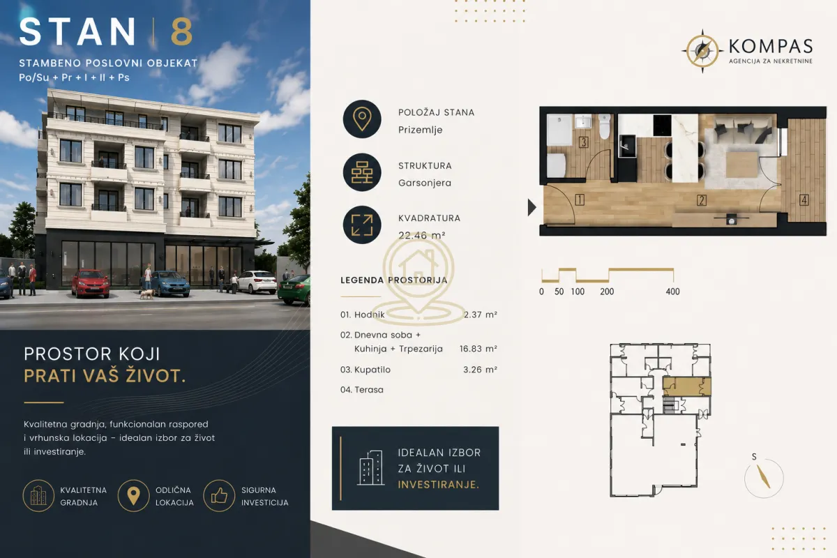 Prodaja, jednosoban stan, 34m², Vrnjačka Banja, Srbija