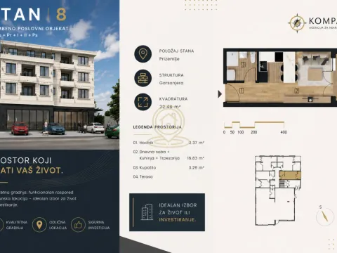 Sale, one bedroom apartment, 34m², Vrnjačka Banja, Srbija - image 2