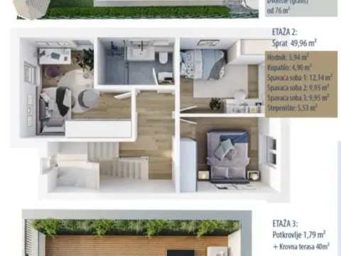 Sale, four bedroom apartment, 86m², Veternik, Novi Sad Sve Podlokacije - image 2