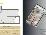 Sale, one bedroom apartment, 43m², Rozino, Budva - image 3