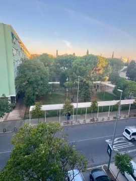View from the window overlooking the park, green areas, and surrounding buildings. - image 6