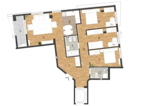 Sale, four bedroom apartment, 83m², Adamovićevo Naselje, Novi Sad Sve Podlokacije - image 12