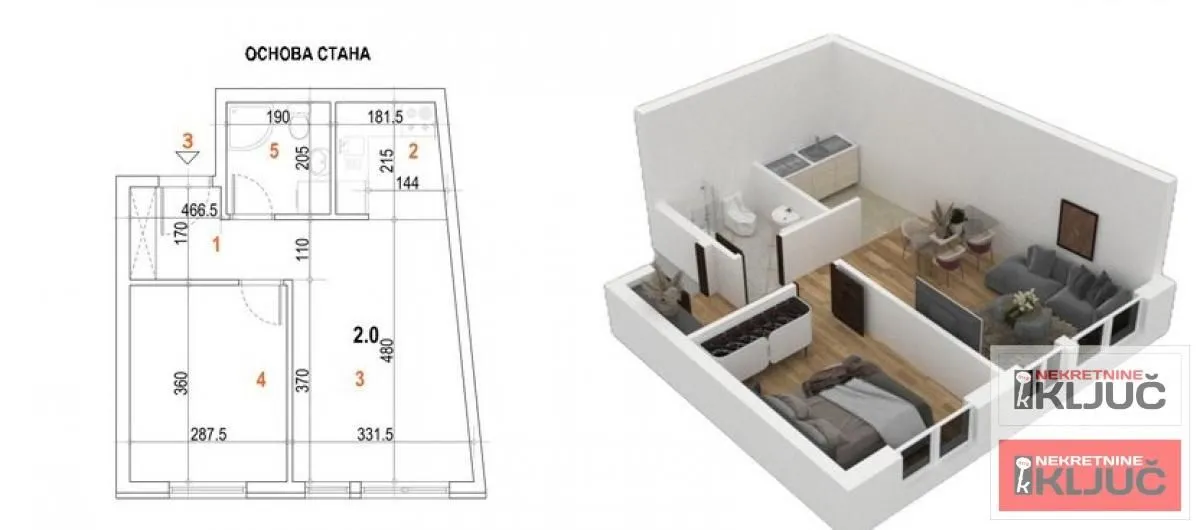Prodaja, dvosoban stan, 37m², Bulevar patrijarha Pavla, Novi Sad Sve Podlokacije