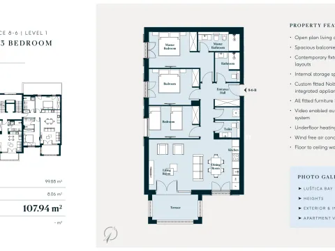 Sale, three bedroom apartment, 107m², Luštica Bay, Tivat - image 6