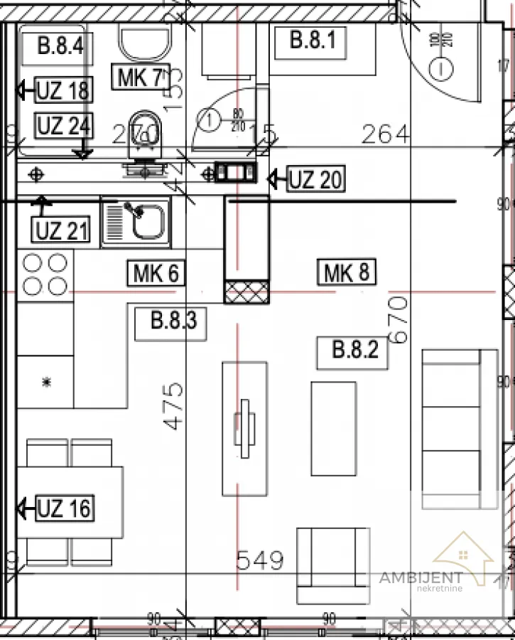 Prodaja, jednosoban stan, 35m², Novi Banovci, Stara Pazova