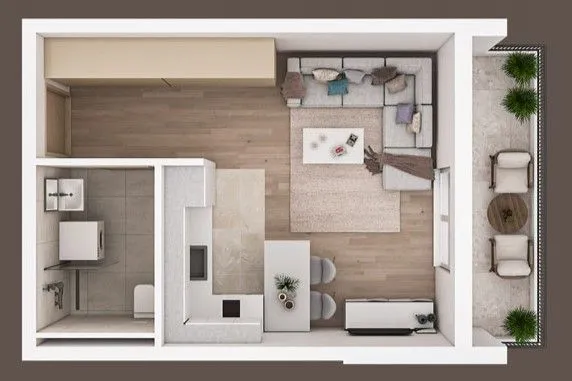 Sale, studio apartment, 31m², Zabjelo, Podgorica