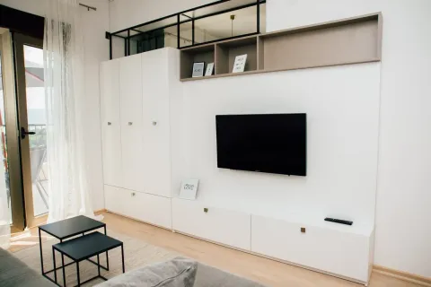 Dnevna soba sa ugradnim plakarom, TV-om i izlazom na terasu. - image 11
