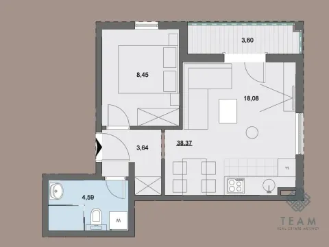 Prodaja, jednosoban stan, 38m², Donja Lastva, Tivat - image 8