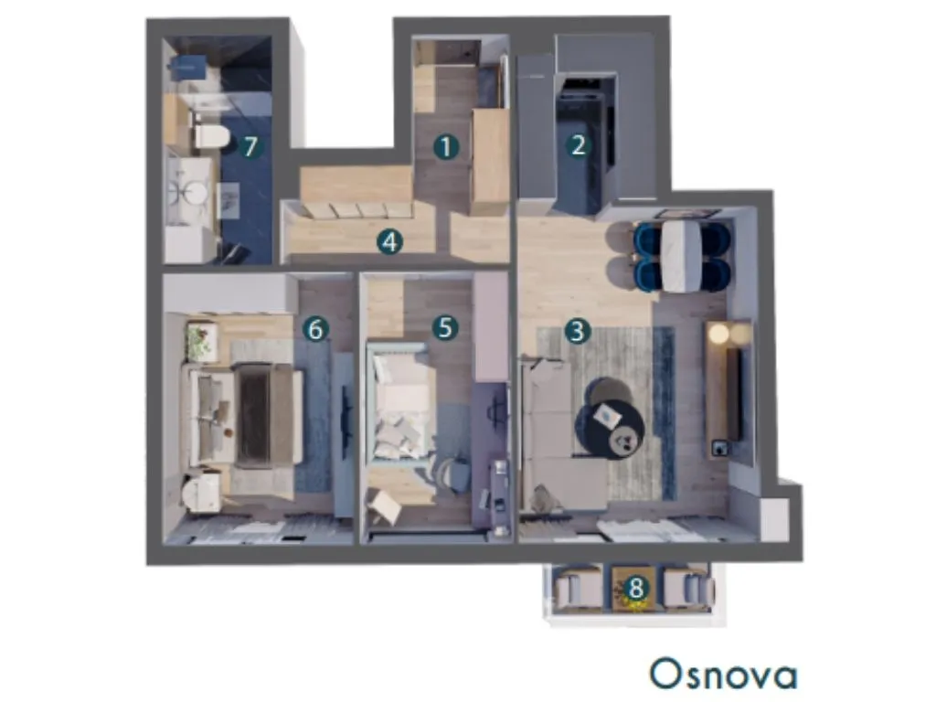 Sale, three bedroom apartment, 67m², Altina, Beograd