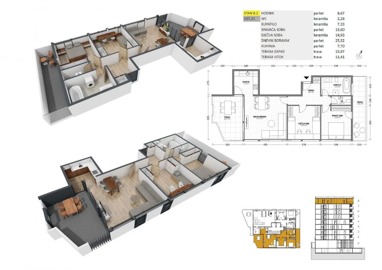 Sale, apartment, 65m², Bar, Crna Gora