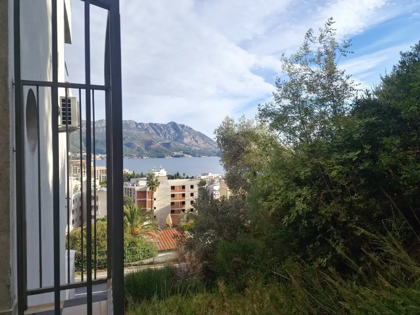 View of the sea and the city from the terrace.