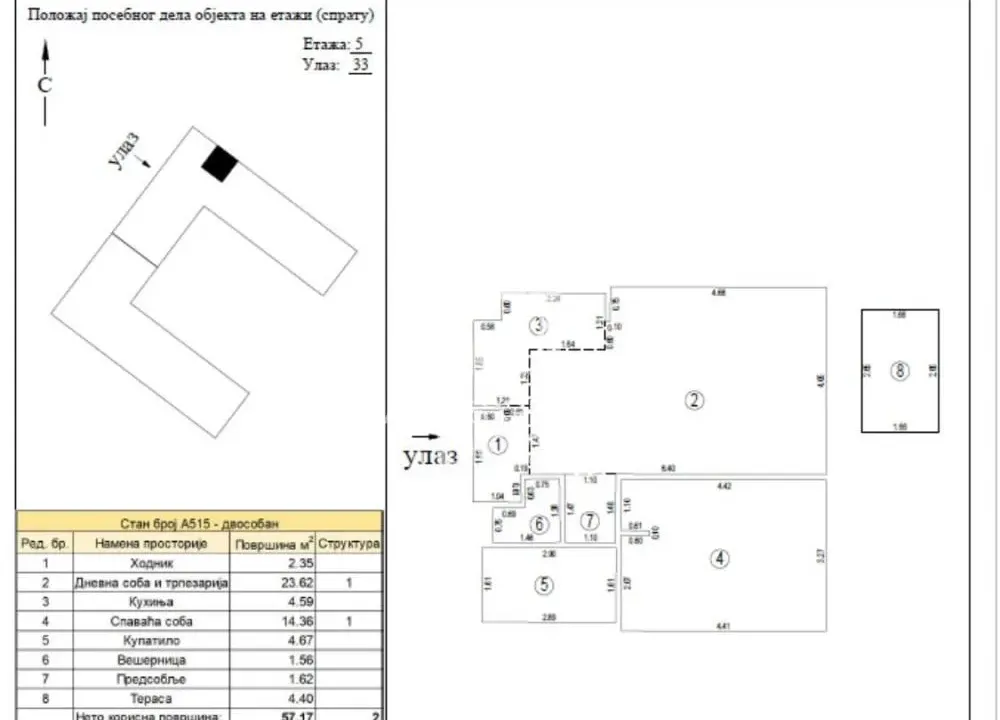 Prodaja, dvosoban stan, 57m², Savski Venac, Beograd