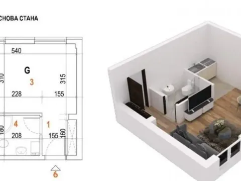 Sale, studio apartment, 26m², Bulevar patrijarha Pavla, Novi Sad Sve Podlokacije