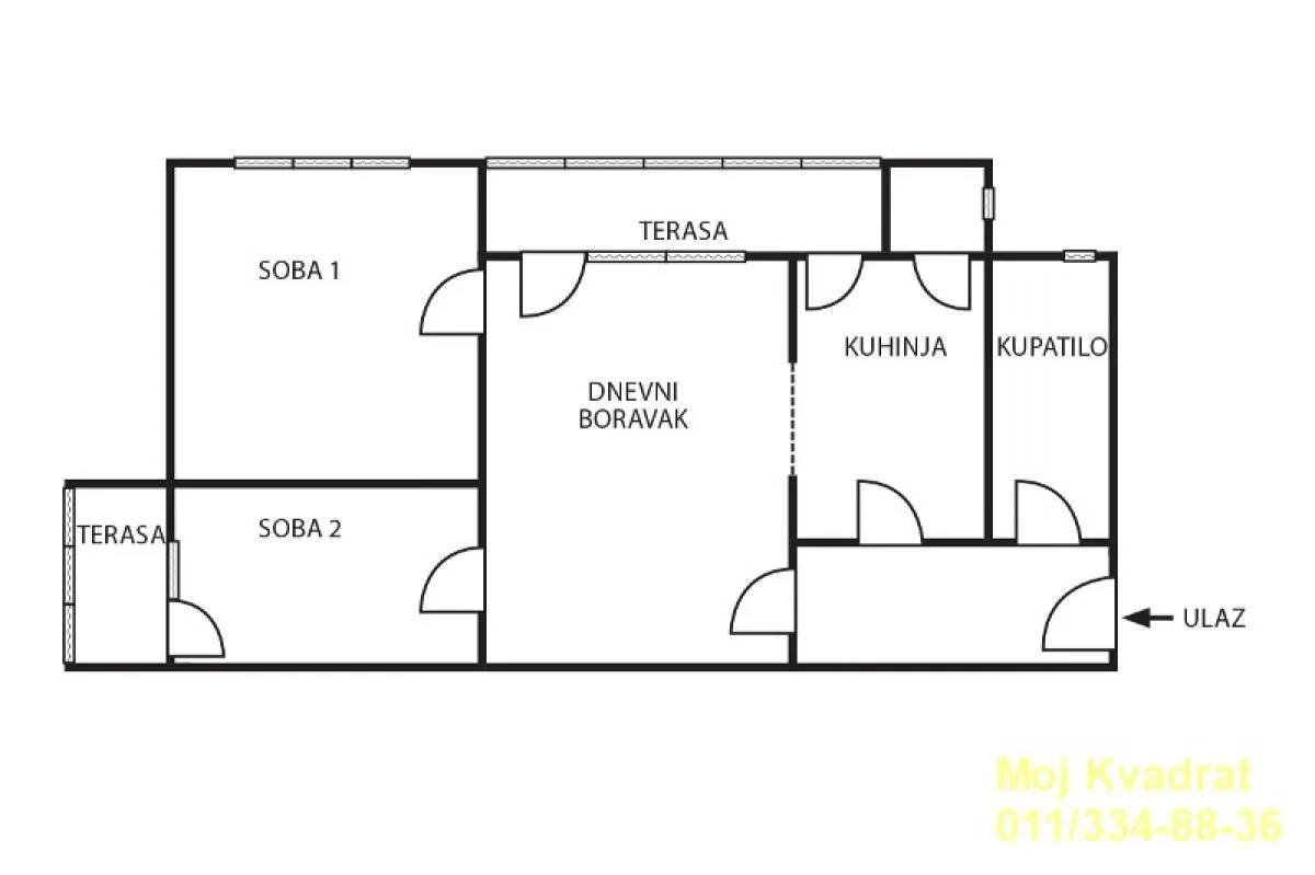 Sale, two bedroom apartment, 65m², Južni Bulevar, Vračar Sve Podlokacije