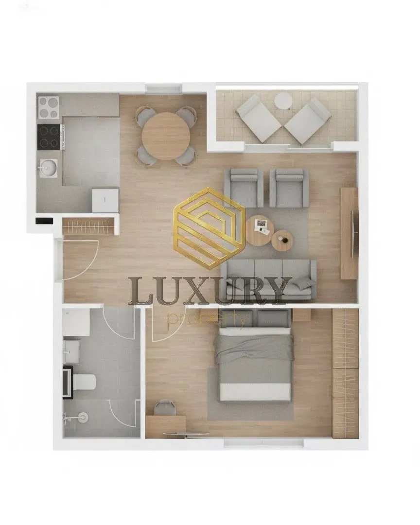 Prodaja, jednosoban stan, 50m², Gornja Gorica, Podgorica