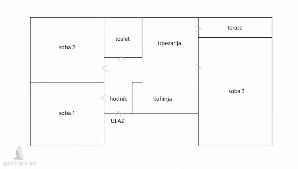 Sale, three bedroom apartment, 56m², Ledine, Beograd