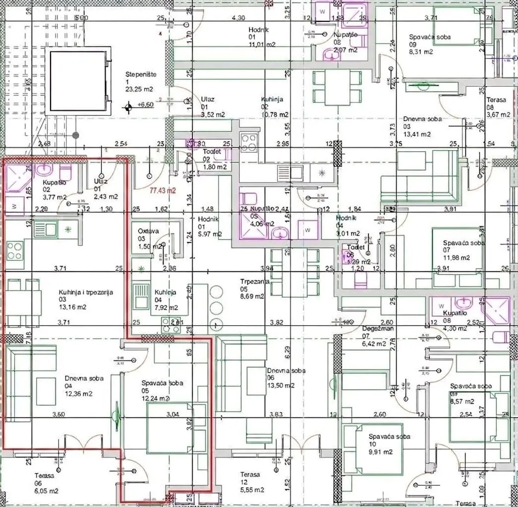 Sale, one bedroom apartment, 51m², Bjeliši, Bar