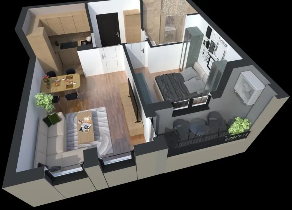 Prodaja, jednosoban stan, 49m², Pantelej, Niš