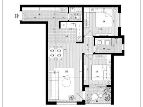 Sale, one bedroom apartment, 42m², Šušanj, Bar - image 7
