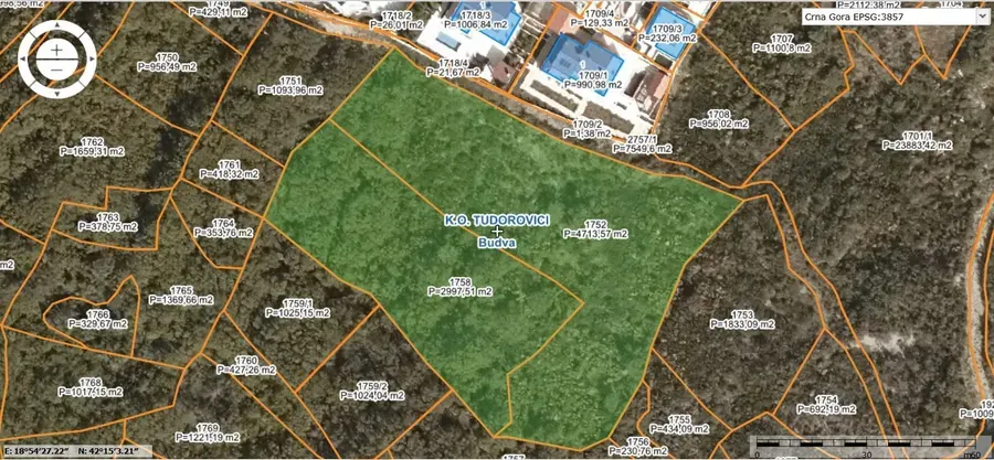 Sale, land lot, 7700m², Tudorovići, Budva