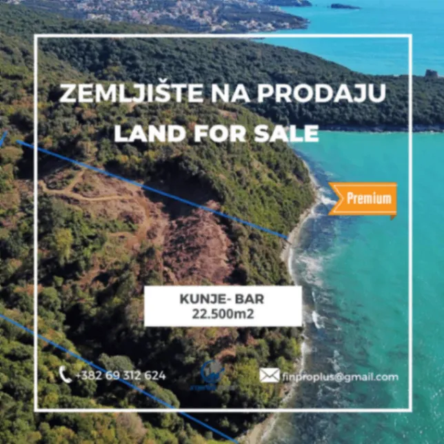 Sale, land lot, 22500m², Kunje, Bar